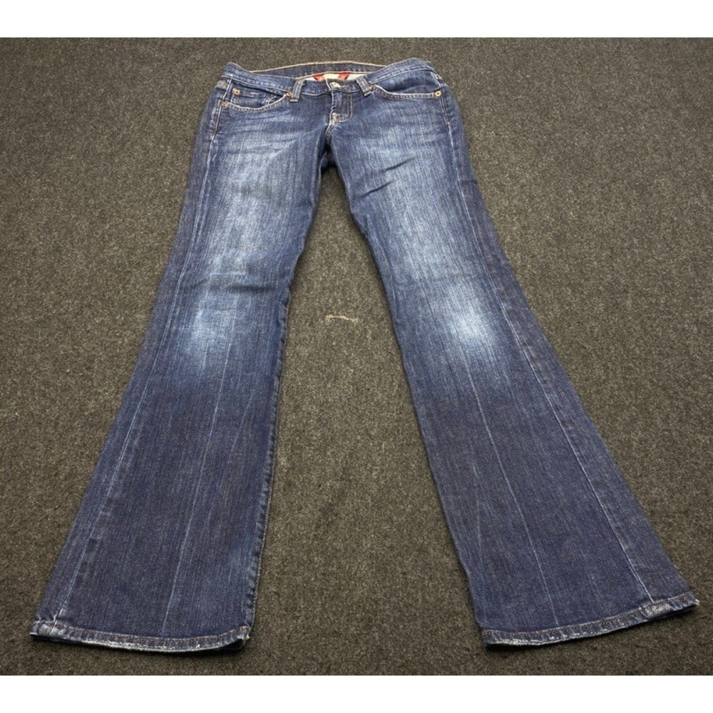 Lucky Brand Jeans Women 4/27 Blue Henna Sweet N Low Embroidered Bootcut